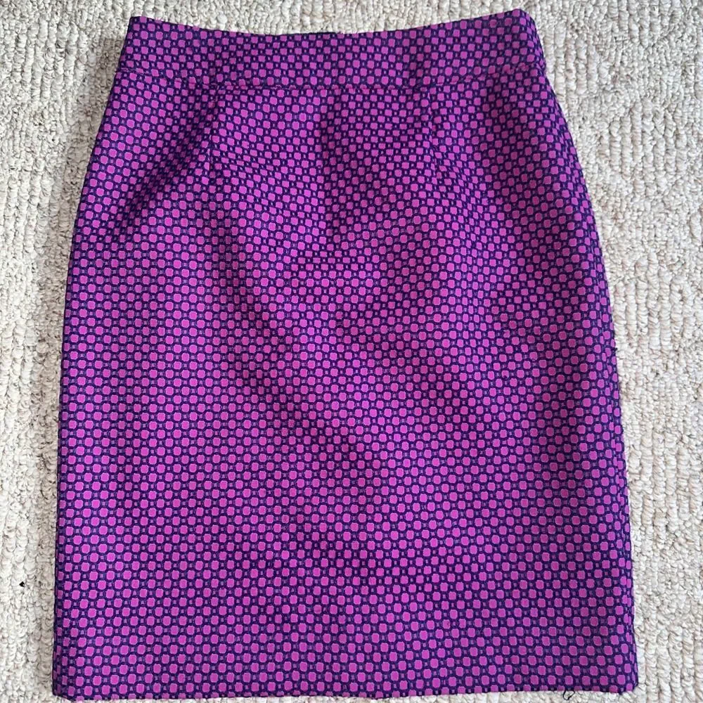 Womens Banana Republic Pencil Skirt Size 2 Lined Office - Purple/pink EUC